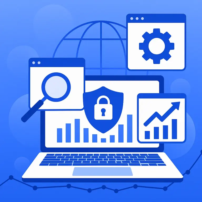 Illustration of cybersecurity dashborad